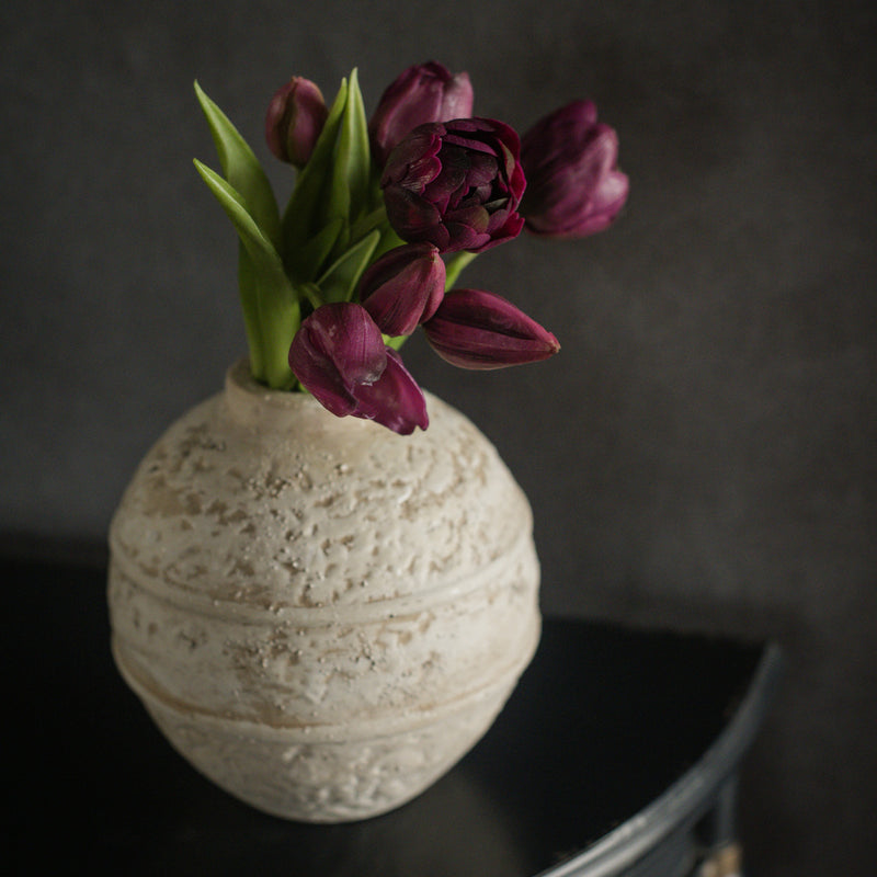 9.5" DARK PURPLE TULIP BUSH