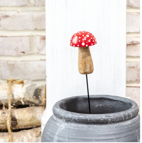 Red Mushroom Garden Stake