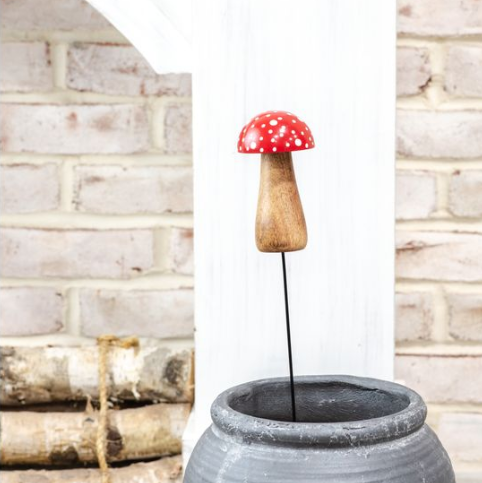 Red Mushroom Garden Stake