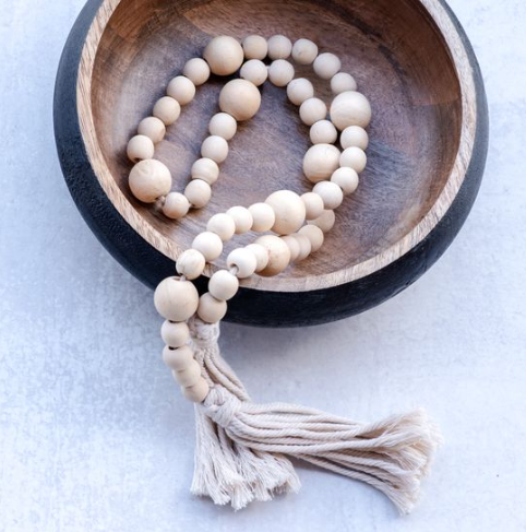 39" Natural Wood Beads