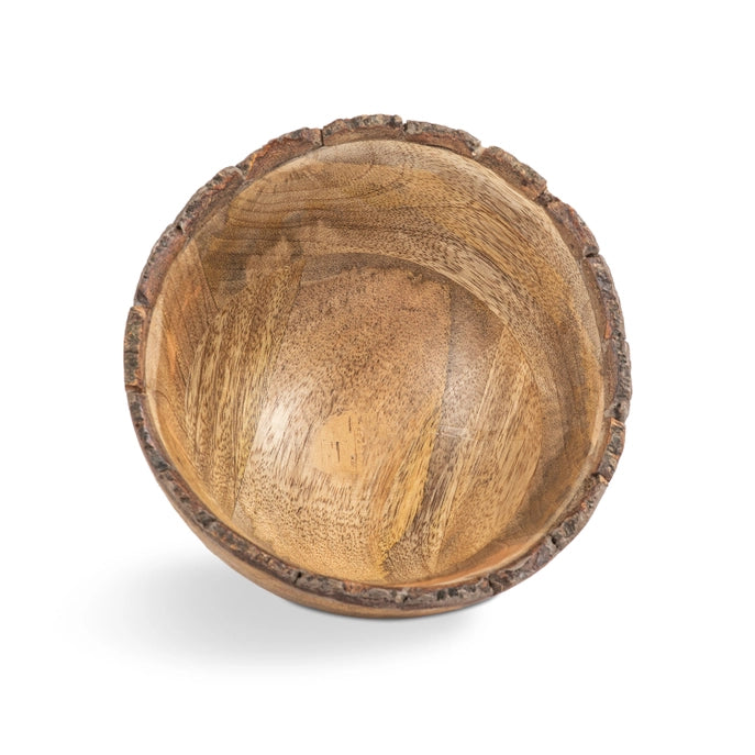 Limited Edition Mango Wood Serving Bowl w/ Bark Edges