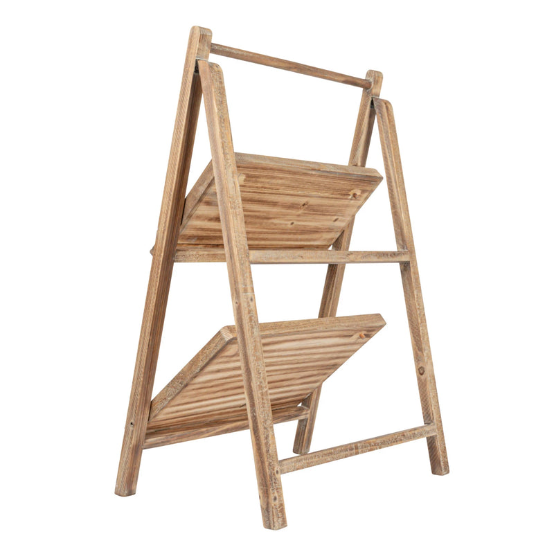 2 Tier Wood Folding Stand
