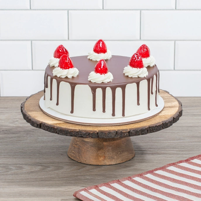Limited Edition Mango Wood Cake Stand w/ Bark Edges