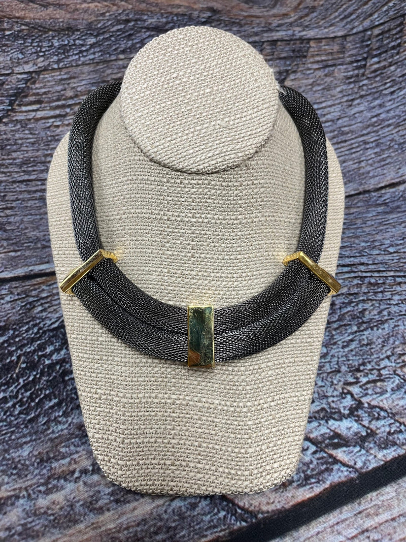Vince Camuto "Alpha Energy" Mesh Two-Tone Necklace