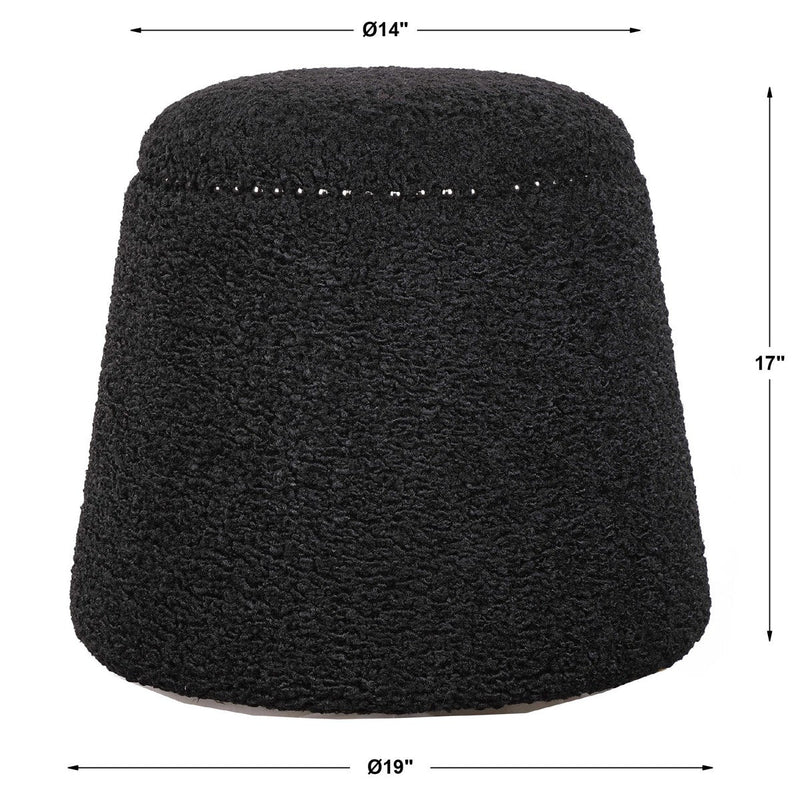 BLACK GUMDROP OTTOMAN