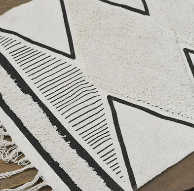 NATURAL / BLACK DIAMOND RUG