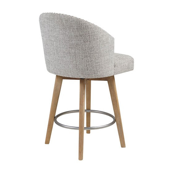 Onyx Upholstered 360 Degree Swivel Counter Stool 26" H