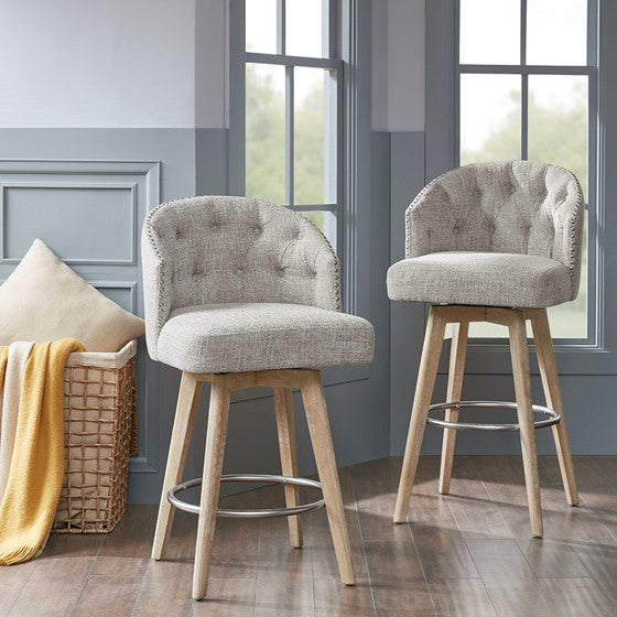Onyx Upholstered 360 Degree Swivel Counter Stool 26" H