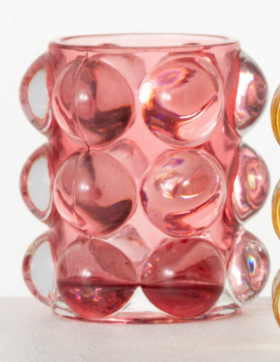 BUBBLE TEXTURE GLASS VOTIVE