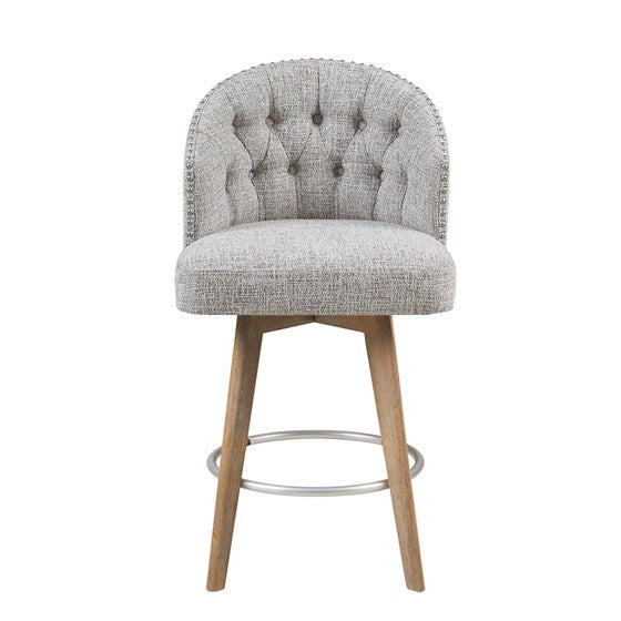 Onyx Upholstered 360 Degree Swivel Counter Stool 26" H