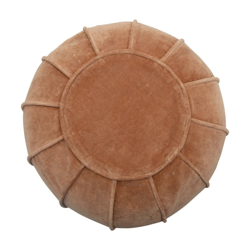 Cotton Velvet Pouf
