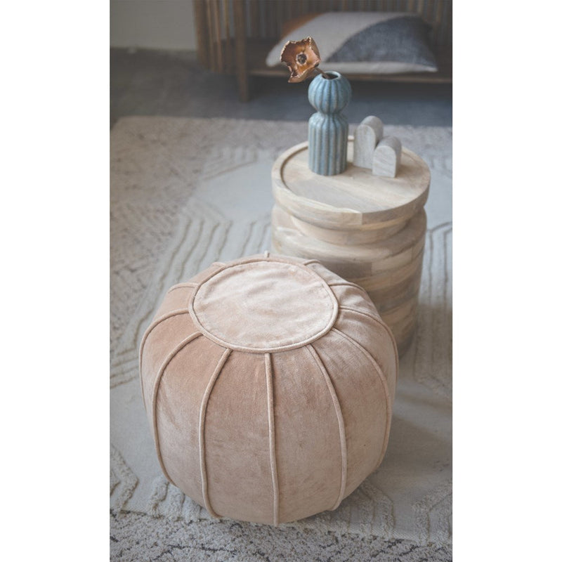 Cotton Velvet Pouf