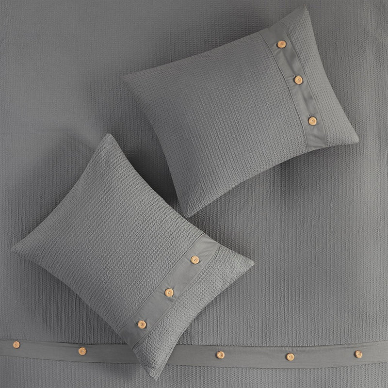 Finley 3 Piece Cotton Waffle Weave Duvet Cover Set