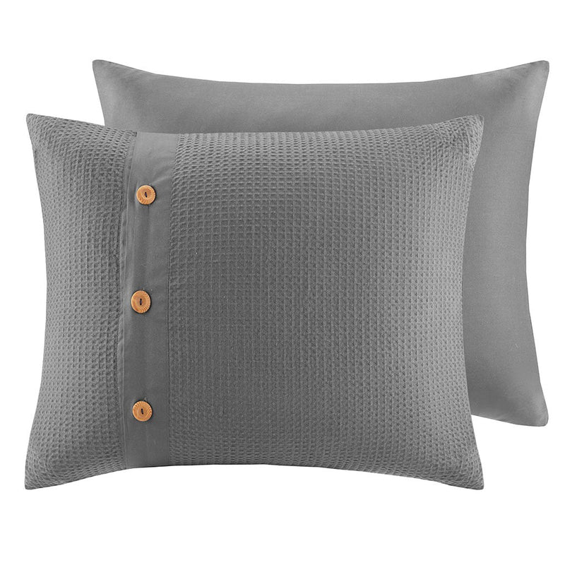 Finley 3 Piece Cotton Waffle Weave Duvet Cover Set