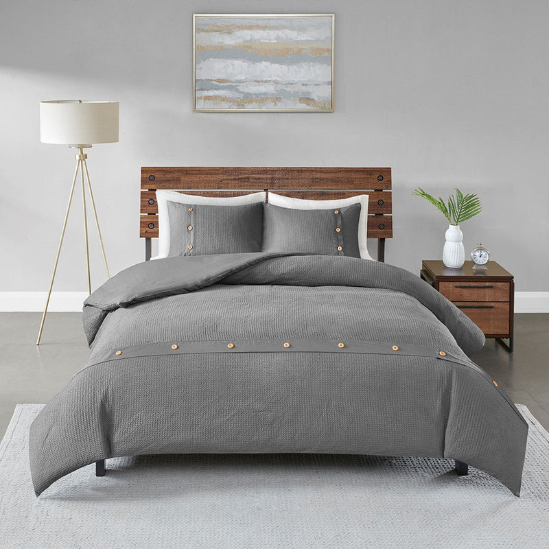 Finley 3 Piece Cotton Waffle Weave Duvet Cover Set
