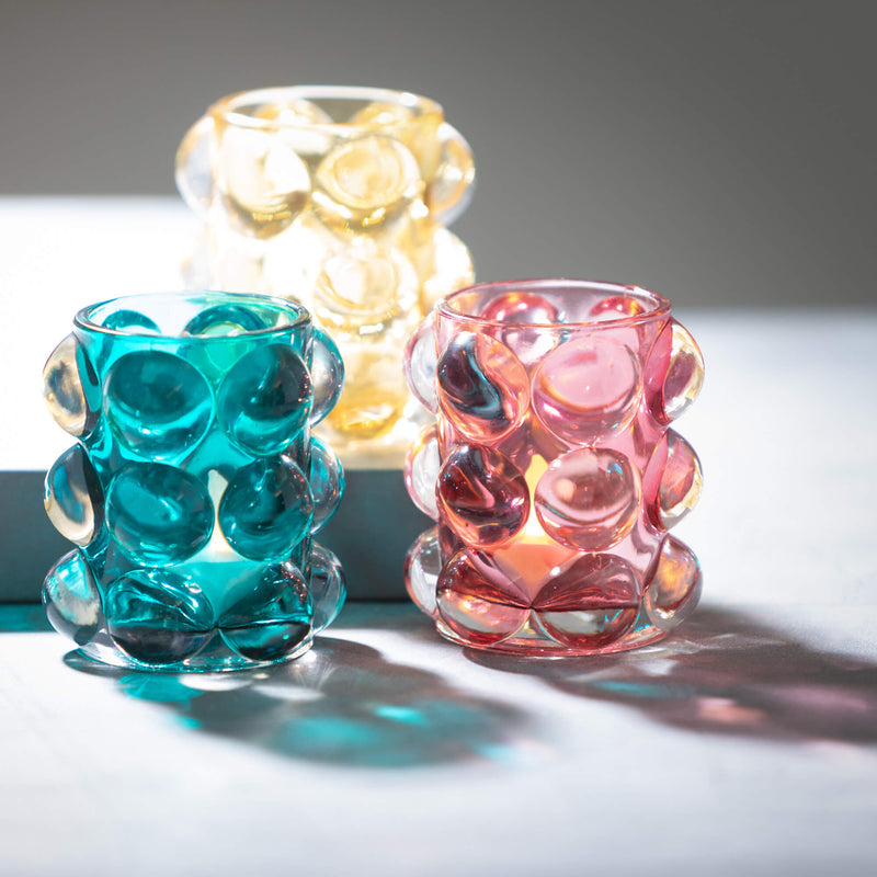 BUBBLE TEXTURE GLASS VOTIVE